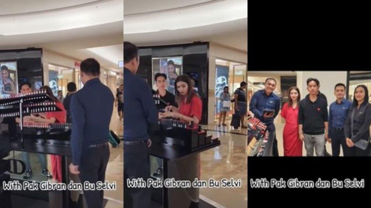 GAYA RAMBUT GIBRAN SAAT TEMANI SELVI ANANDA BELI LIPSTIK - Gibran kembali disorot karena perubahan gayanya saat mendampingi Selvi Ananda membeli lipstik.