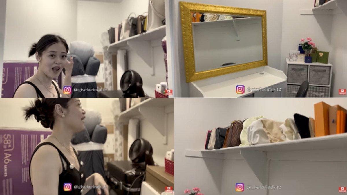 Gisela Cindy memperlihatkan perubahan ruangan di apartemennya.