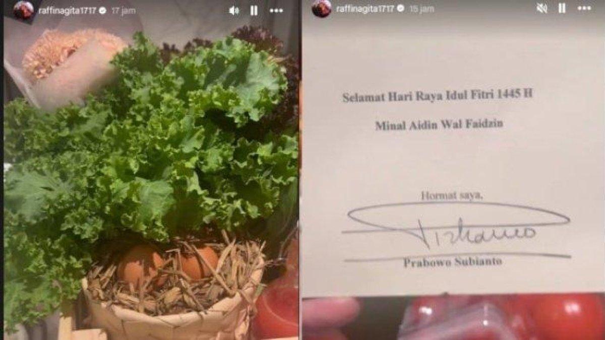 Hampers Prabowo untuk Raffi Ahmad