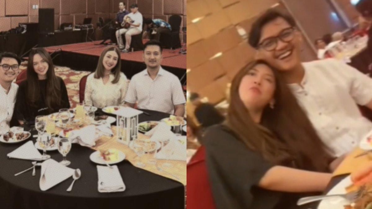 Happy dan Gilga duduk bersebelahan.