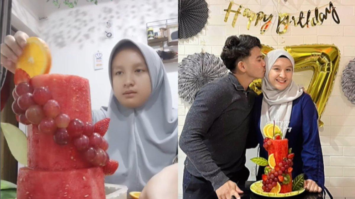 Hersa antusias memberikan kejutan ultah untuk Rizki