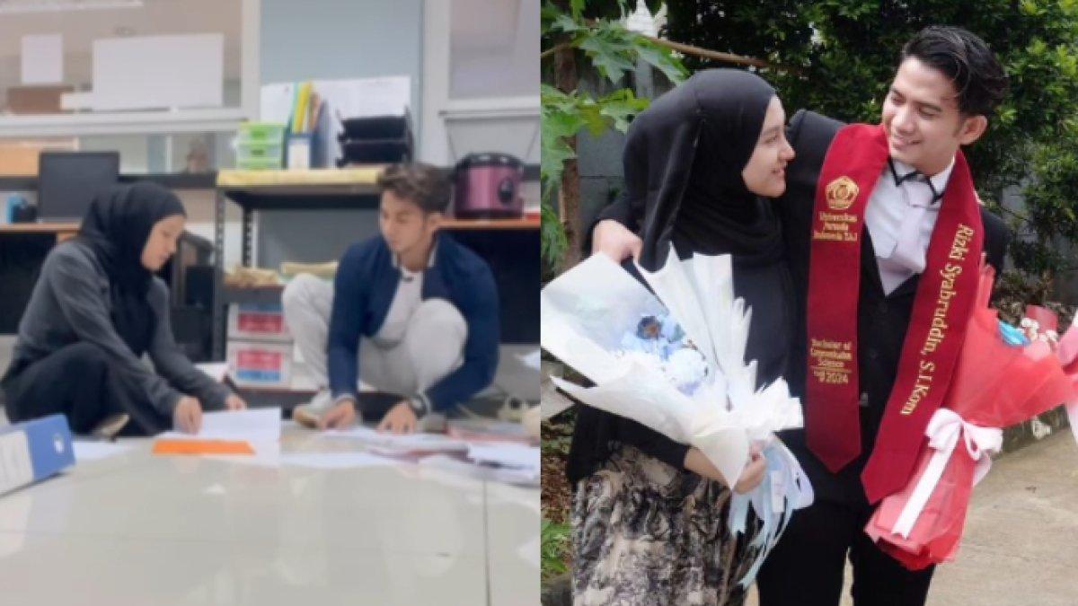 Hersa memberikan support kepada Rizki saat berjuang mengerjakan skripsi.