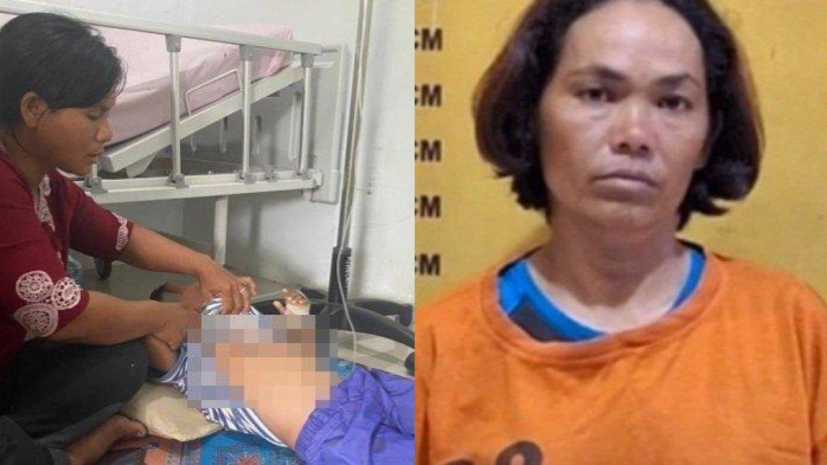 INILAH tampang SM, tante yang tega aniaya keponakan dengan setrika panas, emosi gara-gara korban habiskan rambutan.
