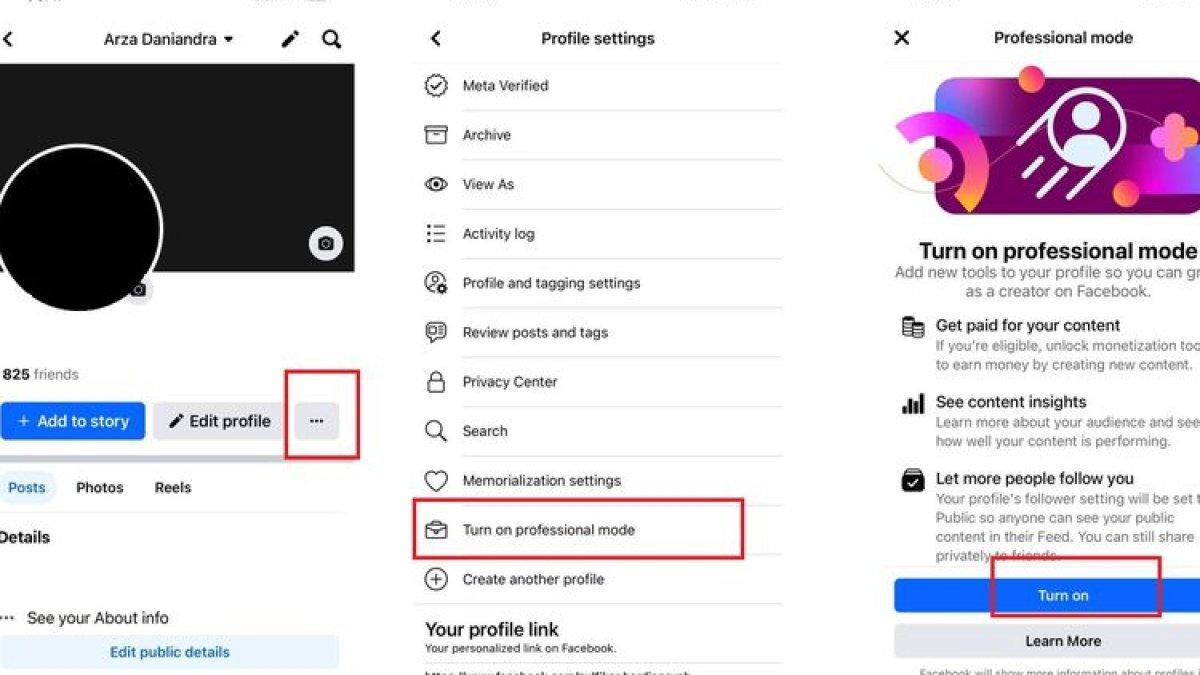 Ilustrasi cara mengaktifkan FB Pro buat menghasilkan uang dari Facebook.