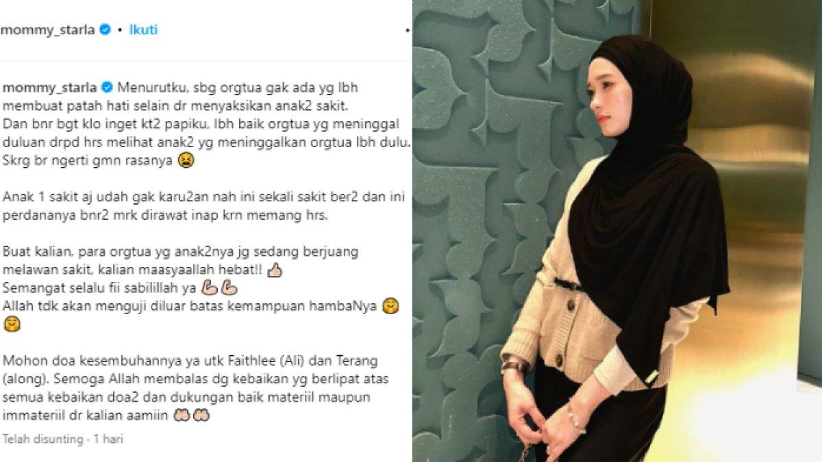 Inara patah hati melihat anak-anaknya sakit