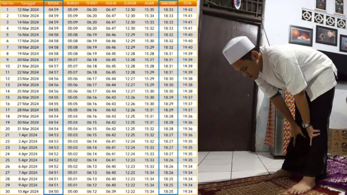 Ini jadwal buka puasa dan imsak di Kutai Barat selama satu bulan penuh selama Ramadhan 2024/1445 H.