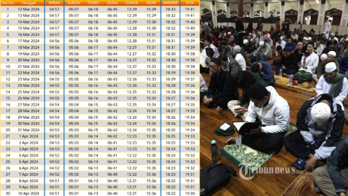 Ini jadwal buka puasa dan imsak di Tanah Bumbu selama satu bulan penuh selama Ramadhan 2024 / 1445 H, lengkap link download PDF dan tata cara itikaf.