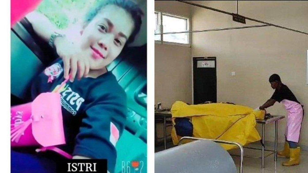 Inilah Sosok SR (kiri) wanita poliandri di Bone, Sulawesi Selatan yang berduka karena suami kedua dibunuh suami ketiga, jasad kini diotopsi (kanan).