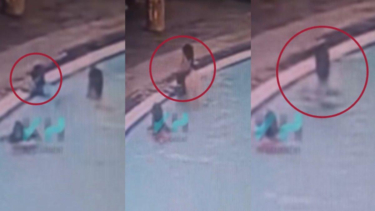 Inilah deretan potret rekaman CCTV saat Raden Andante Khalif Pramudityo, anak artis Tamara Tyasmara tenggelam. Yudha Arfandi diduga tarik tubuh korban