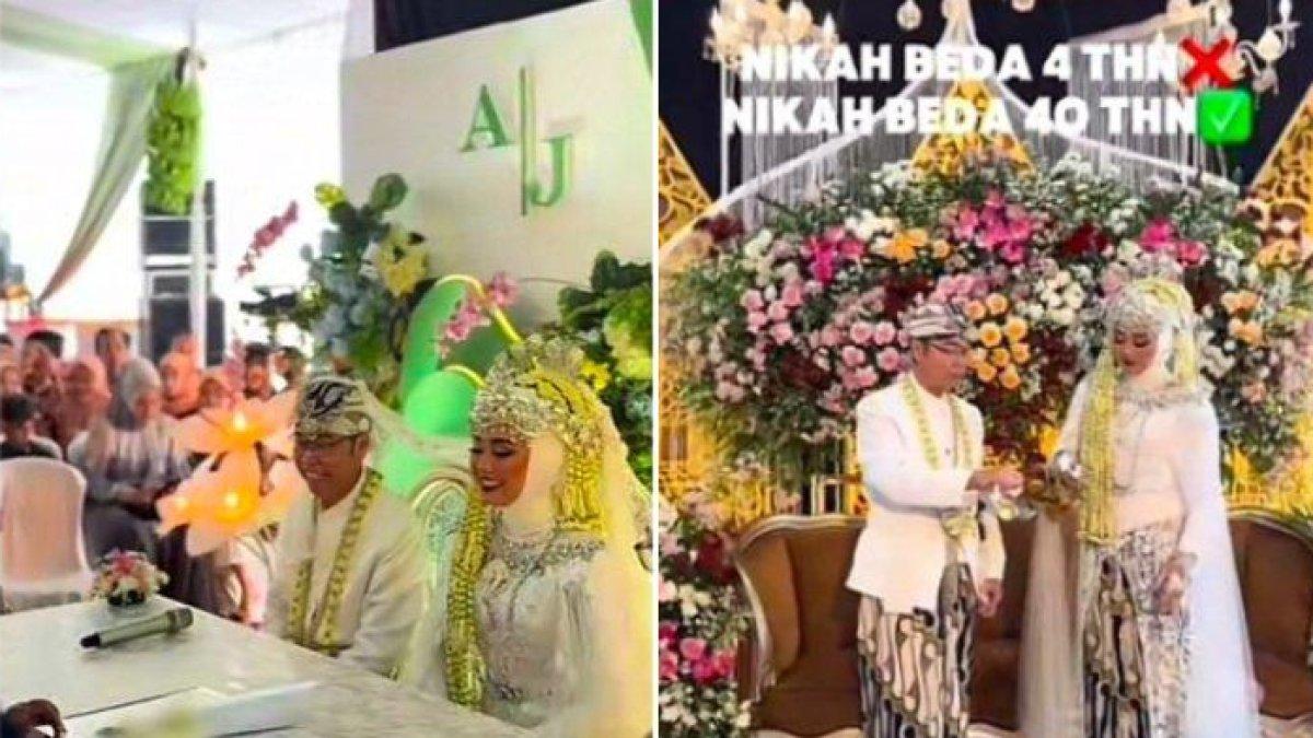 pengantin pria nikahi wanita 40 tahun lebih muda, pemilik toko emas di Kuningan, beri mahar 100 gram emas.