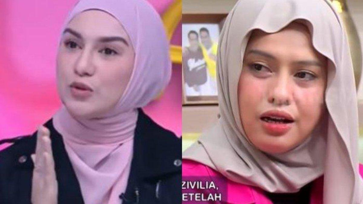 Irish Bella (kiri) Retno istri, Zul Zivilia (kanan) - Kuasa hukum Irish Bella memberikan tanggapannya soal aksi istri Zul Zivilia yang setia mendampingi suaminya dibandingkan dengan sang klien.