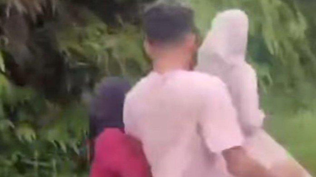 Istri ngamuk pergoki suami bawa wanita lain
