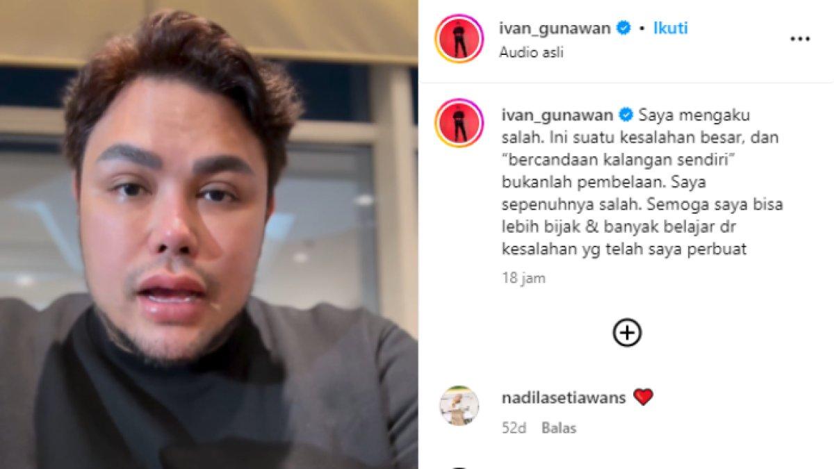 Ivan Gunawan mengakui kesalahannya