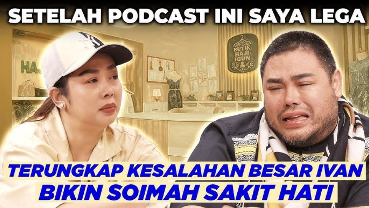 MENANGIS - Ivan Gunawan tak kuasa menahan air mata ketika menyampaikan permintaan maaf kepada Soimah.