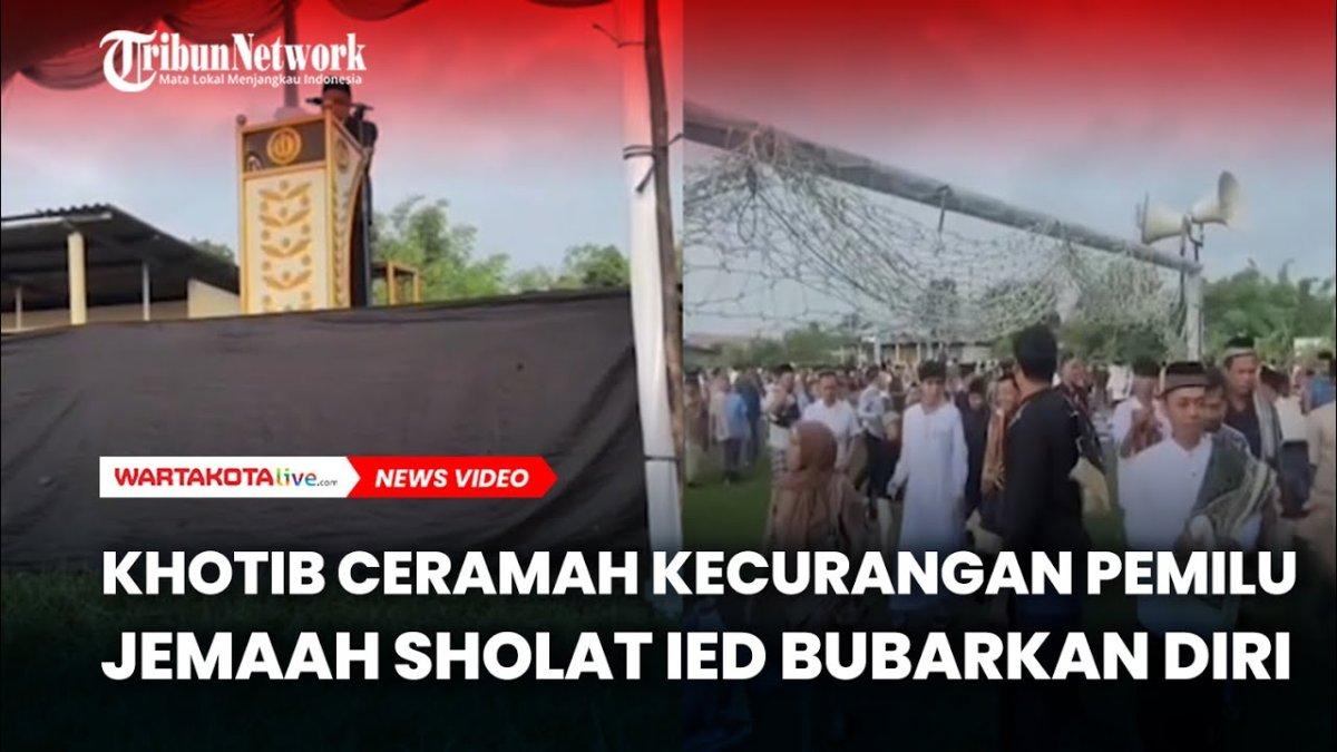 Momen tak terduga terjadi saat salat Idul Fitri di Bantul, jemaah langsung bubar gara-gara khatib ceramah singgung politik.