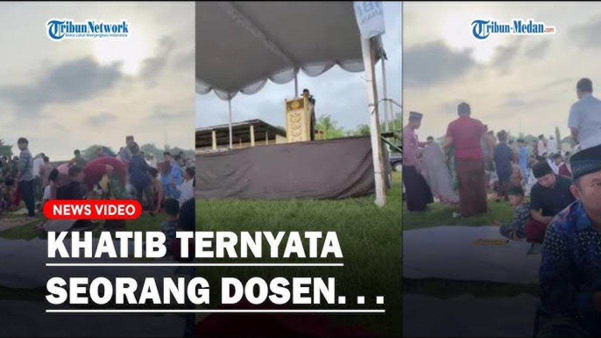 Jemaah salat Idul Fitri bubar gegara khotib ceramah soal politik