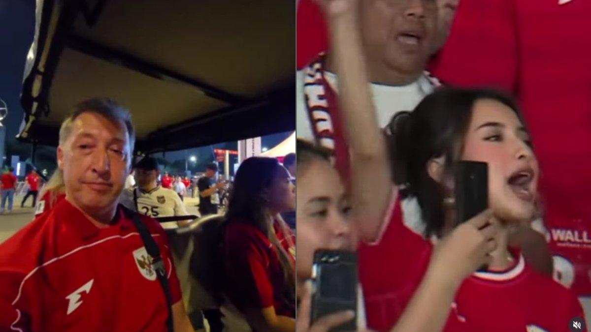 KEDEKATAN JENNIFER COPPEN BARENG JUSTIN HUBNER - Jennifer Coppen mengenakan jersey merah Timnas bernomor punggung 25 bertuliskan “Hubner”, lengkap dengan celana putih. 