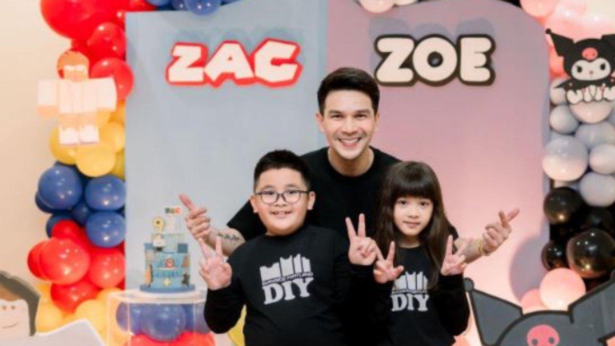 Jonathan Frizzy rayakan ulang tahun si kembar Zac dan Zoe
