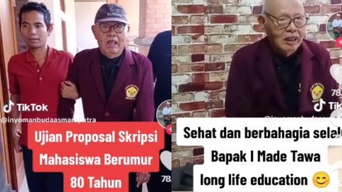 Kakek 80 tahun jalani sidang proposal skripsi