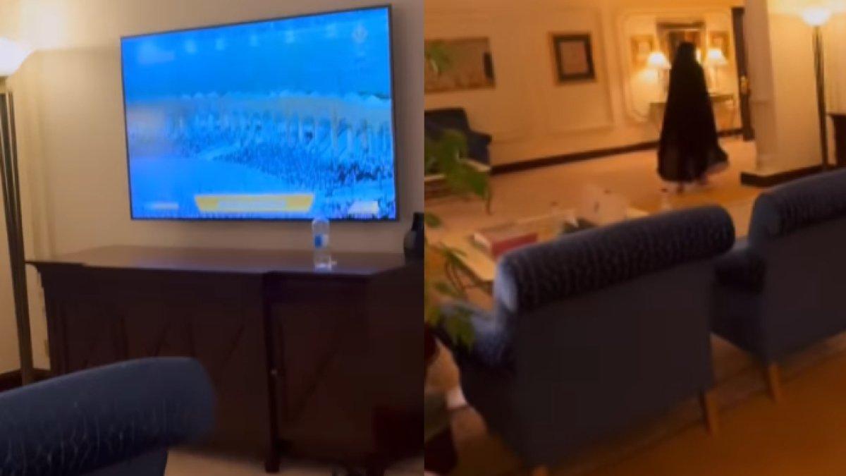 Kamar Raffi dan Nagita dilengkapi televisi dan meja kursi