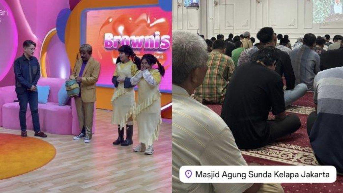 Keberadaan presenter Ruben Onsu terekam bareng Ayu Ting Ting di acara Brownis dan saat shalat Jumat di Jakarta, dicapture (30/5/2025). Nasib Ruben Onsu jadi sorotan dikala heboh visa haji furoda tidak terbit.