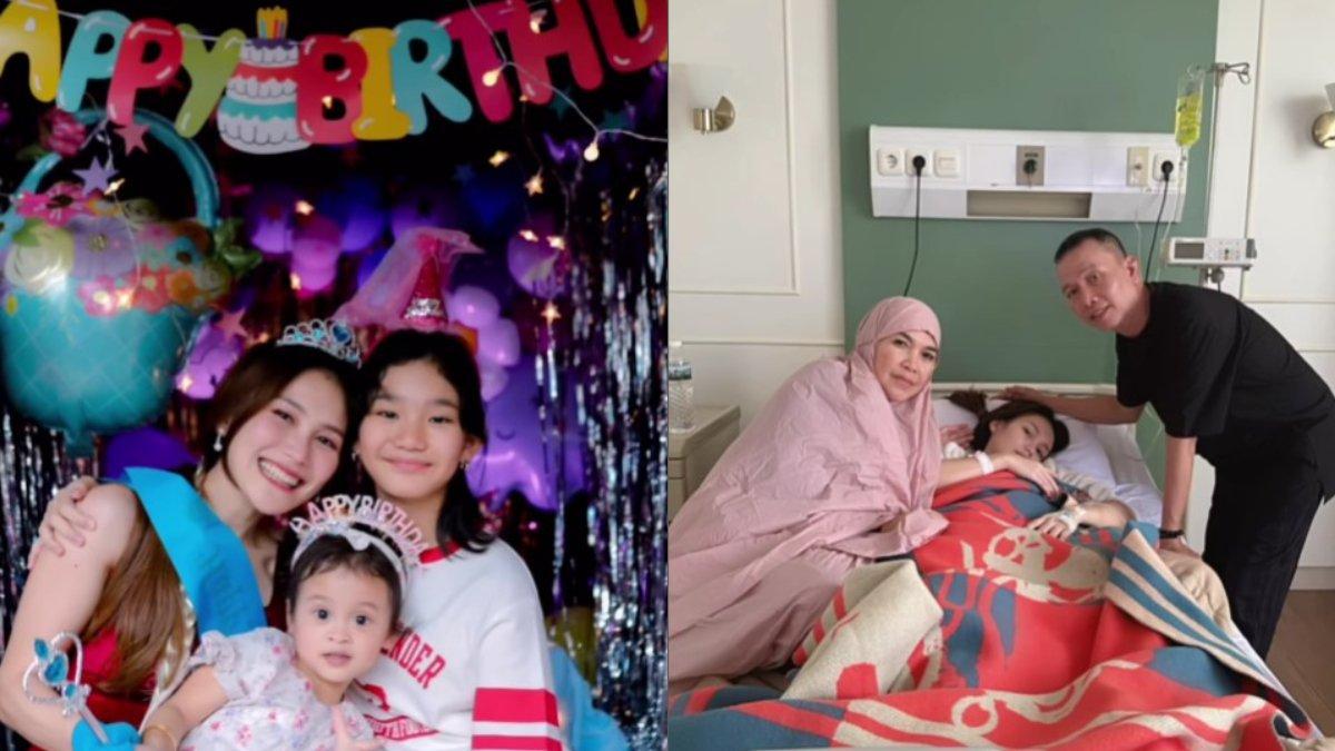 AYU TING TING DILARIKAN KE RS - Kecapekan rayakan ultah, Ayu Ting Ting dilarikan ke rumah sakit, ibu Bilqis lemas tak berdaya.