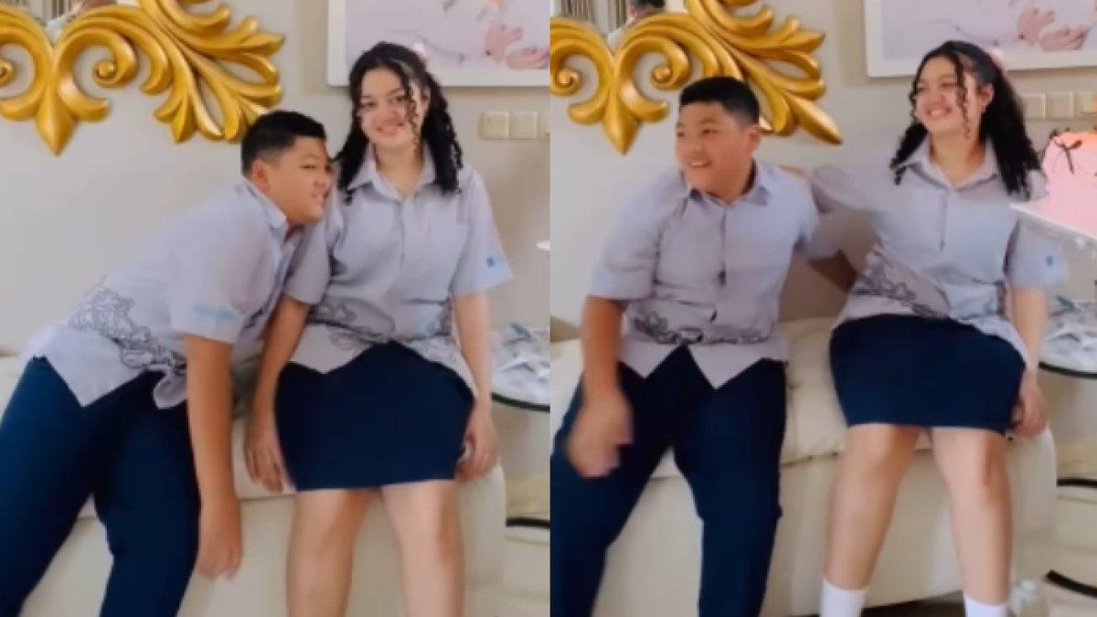 Kellen Lemos bersandar kepada Amora Lemos