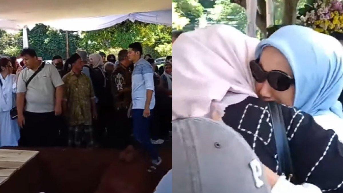 Keluarga terlihat hadir di pemakaman Donny Kesuma