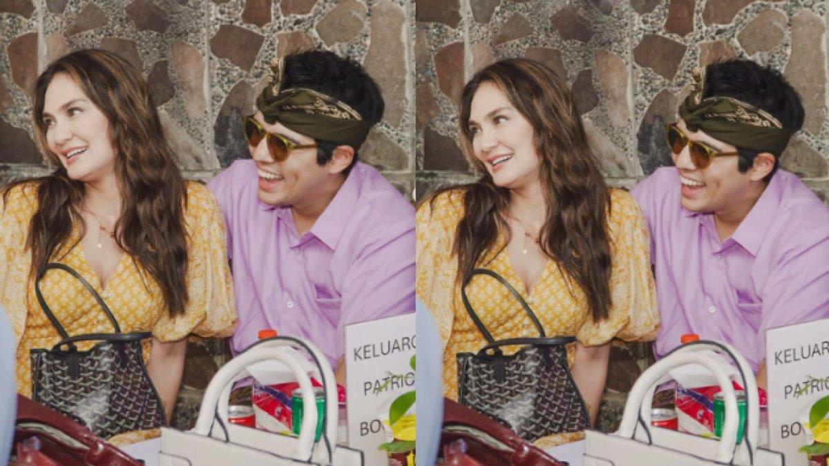 Kemesraan Luna Maya dan Maxime Bouttier di pernikahan Elodie dan Marten