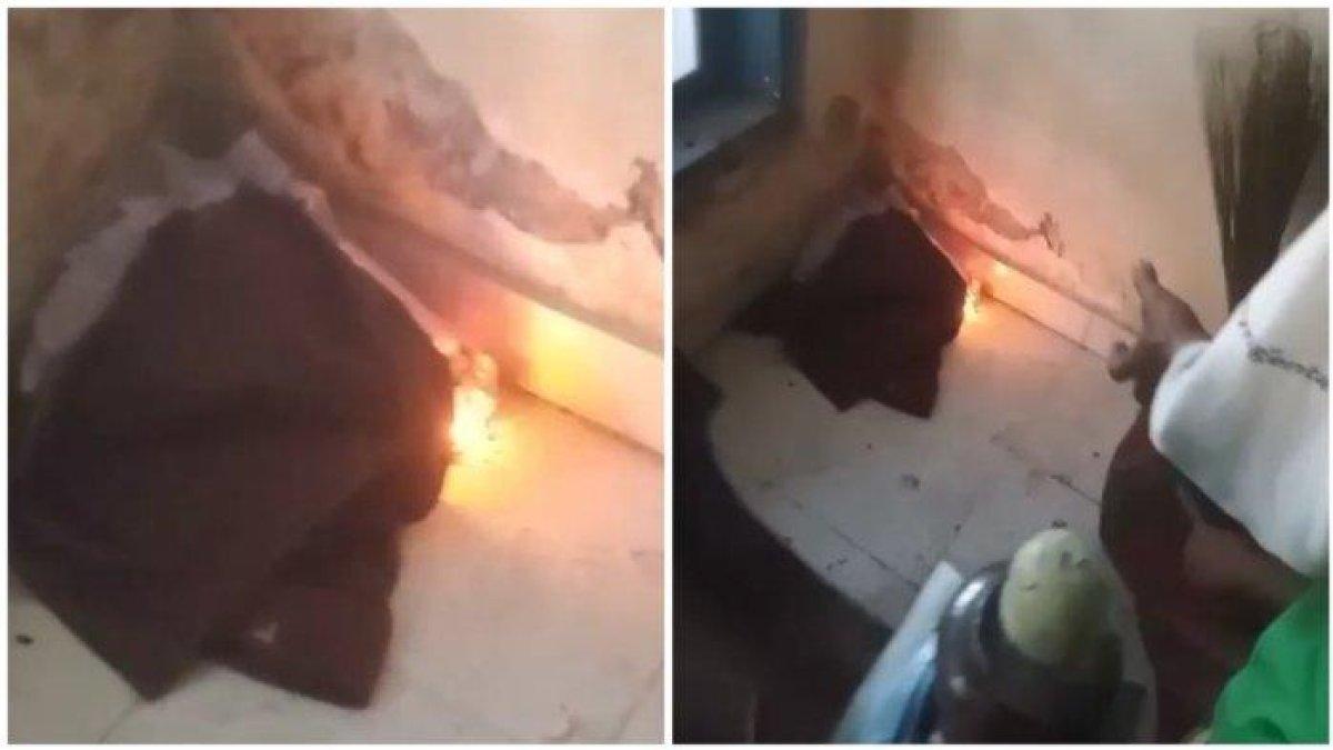 Kemunculan api misterius di rumah warga Desa Payudan Nangger, Kecamatan Guluk-Guluk, Sumenep