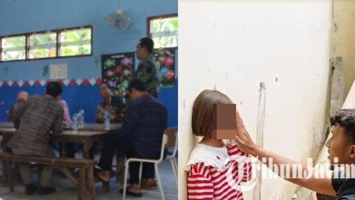 Kepala Sekolah SDN 236 Menganti Gresik enggan berkomentar saat awak media menanyakan kasus siswi buta akibat dicolok tusuk bakso oleh diduga kakak kelas