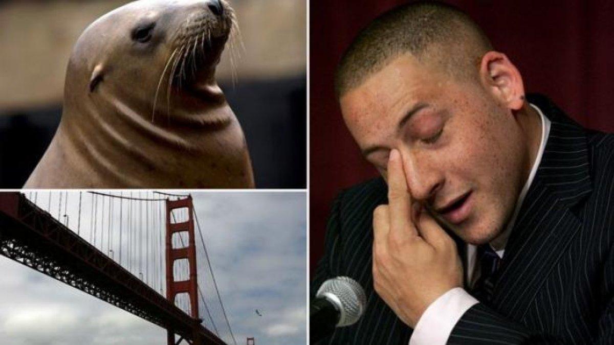 Kevin Hines hidupnya diselamatnya seekor singa laut setelah ia mencoba bunuh diri.