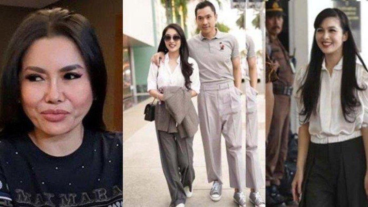 Kolase foto Uci Flowdea, Sandra Dewi dan Harvey Moeis
