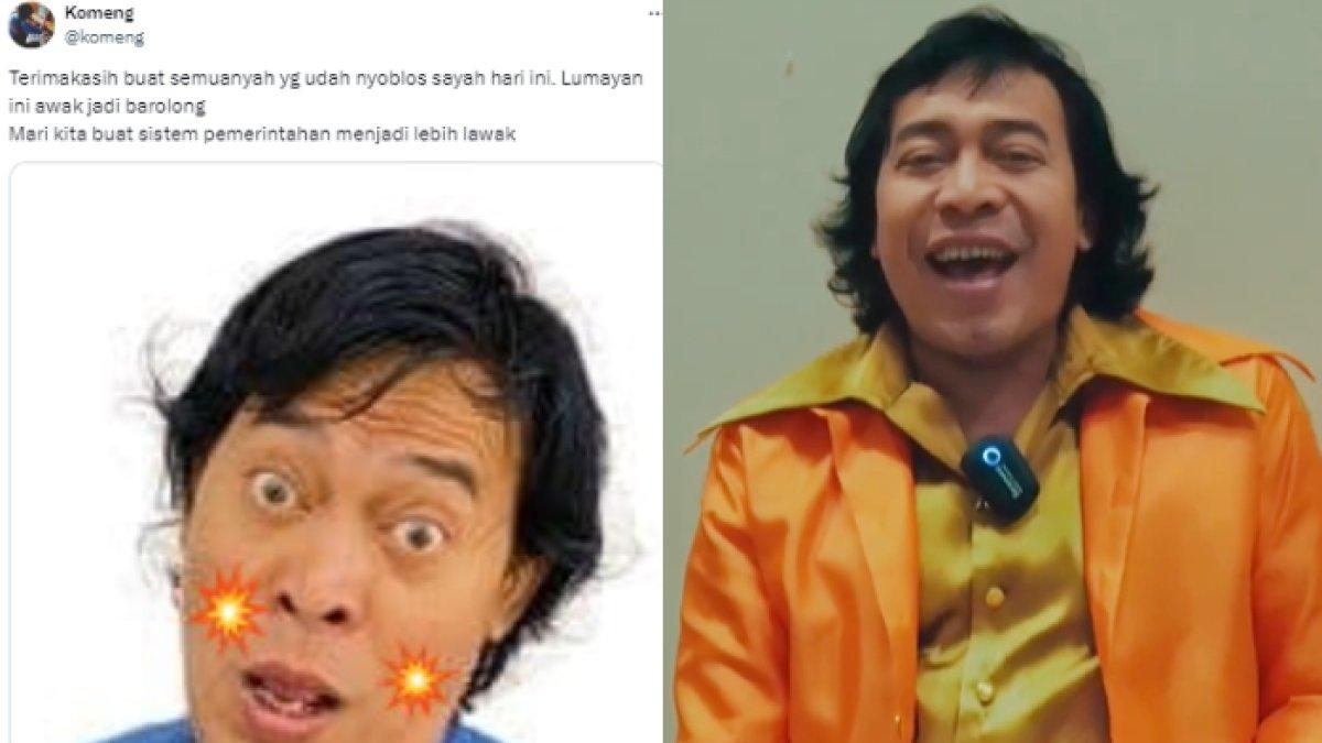 Komeng menyampaikan rasa terima kasih