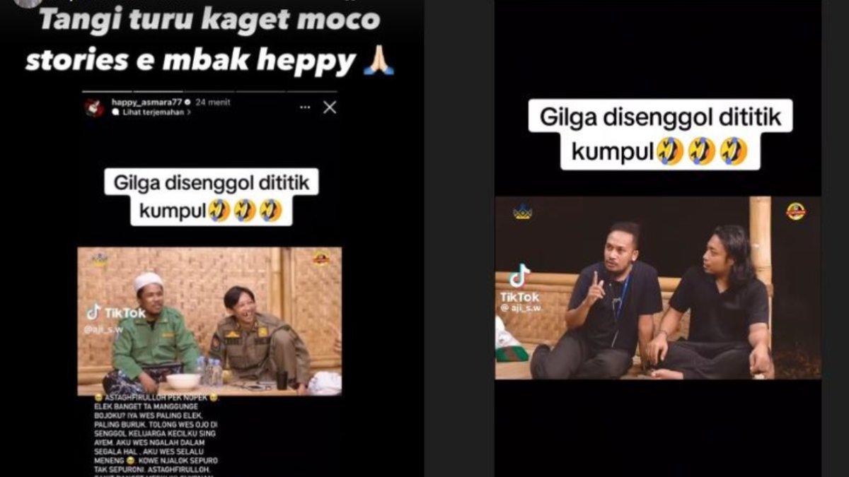 PERSETERUAN NOPEK VS HAPPY ASMARA - Komika Nopek Novian mendapat teguran dari penyanyi dangdut Happy Asmara