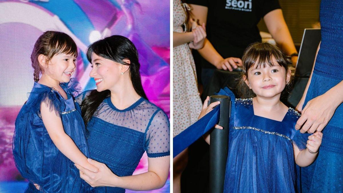Kompak kenakan dress biru