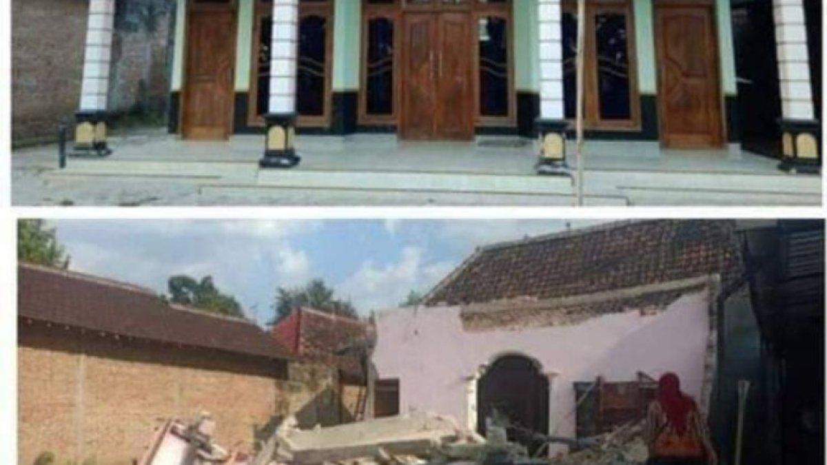 Kondisi rumah milik TKI Taiwan asal Desa Pucanganom, Kecamatan Kebonsari, Kabupaten Madiun, Jawa Timur sebelum dirobohkan