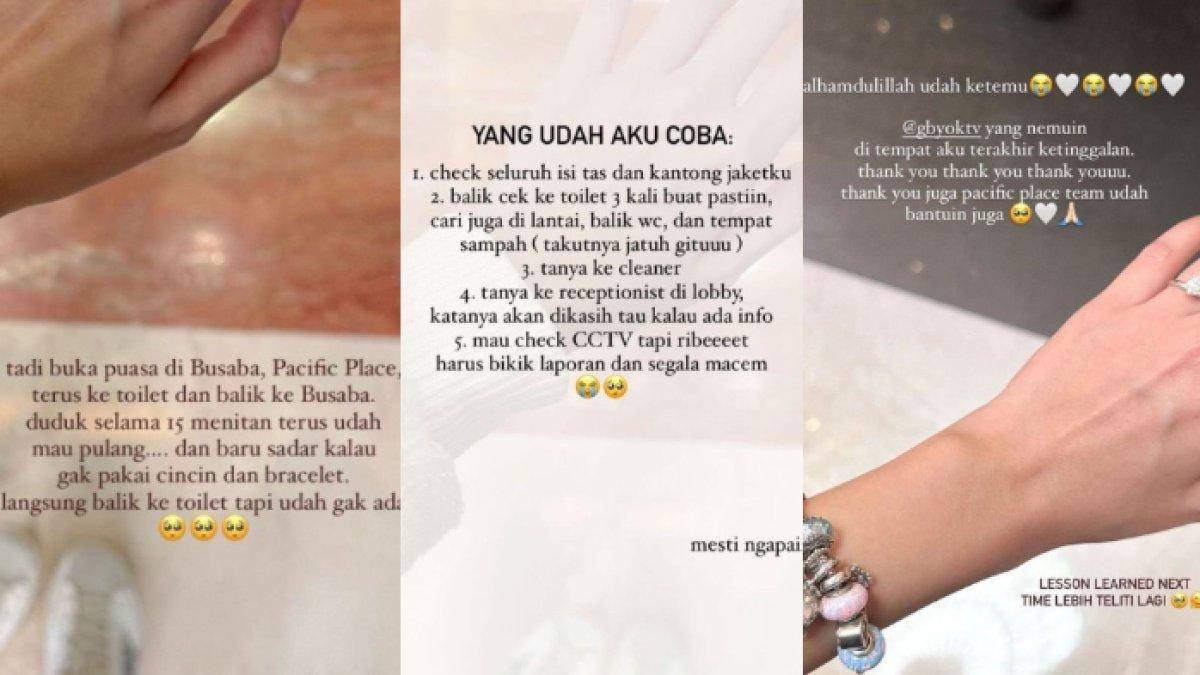 Kronologi hilangnya cincin tunangan dan gelang Shasa Zhania