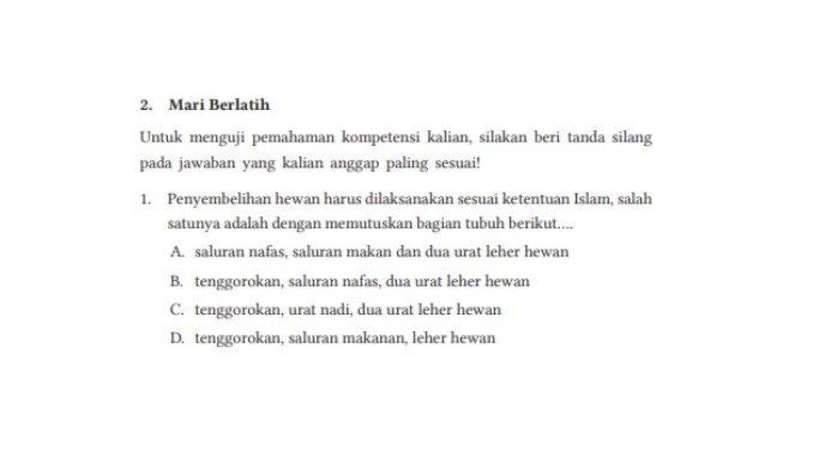 Kunci Jawaban PAI Kelas 9 SMP Kurikulum Merdeka Halaman 110-114, Bab 3: Uji Kompetansi 2