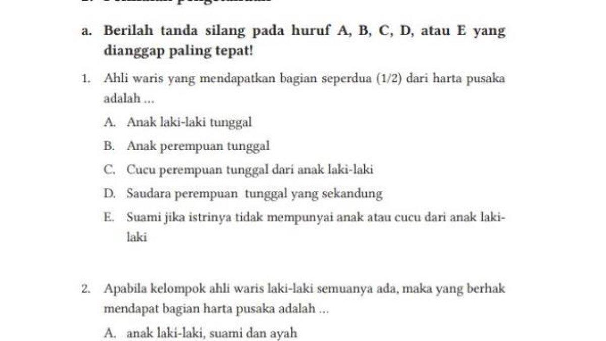 Kunci jawaban Pendidikan Agama Islam (PAI) kelas 12 halaman 126 Kurikulum Merdeka.