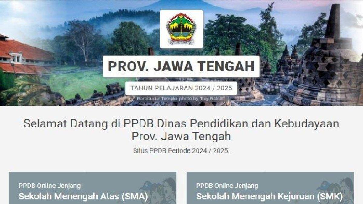Laman ppdb.jatengprov.go.id