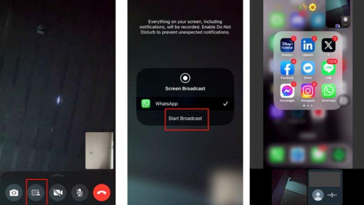 Langkah menggunakan fitur share screen