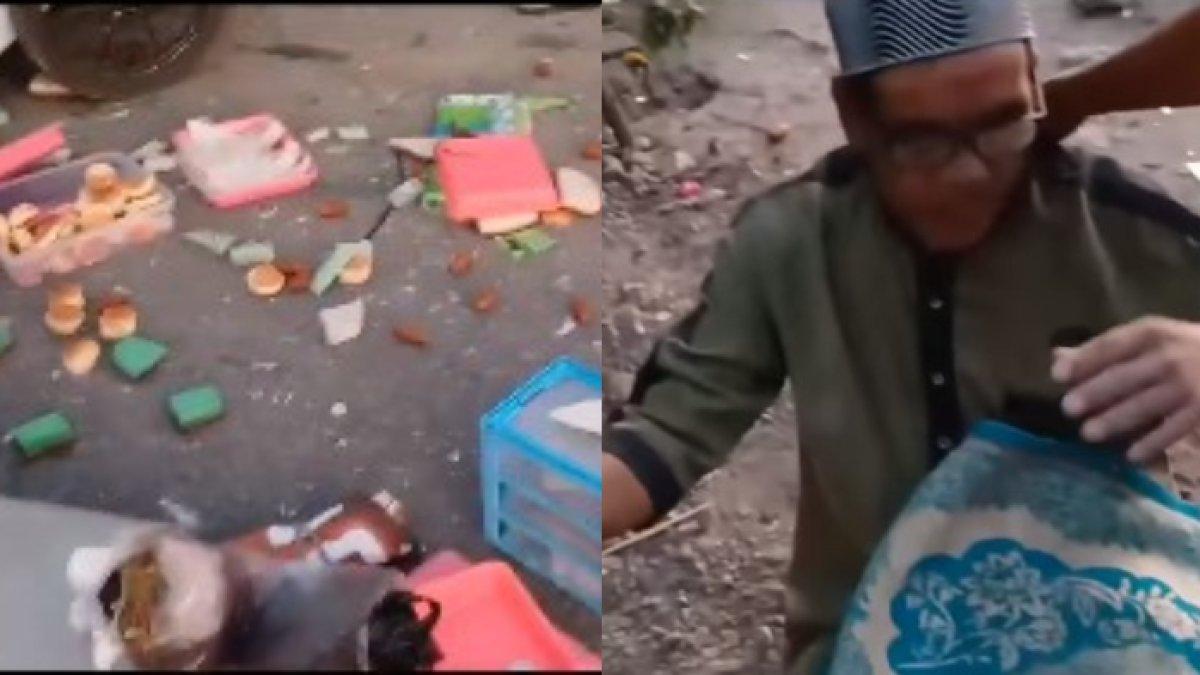 Lansia terduduk lemas usai ditabrak mobil