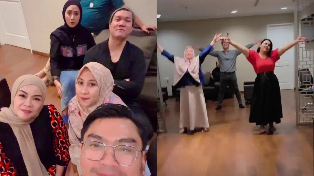 REUNI MANTAN FINALIS AFI 2 - Latihan koreografi pun kembali dilakukan. Gerakan mereka tampak kompak dan seperti tak kehilangan sentuhan khas AFI yang dulu sempat jadi tren. 