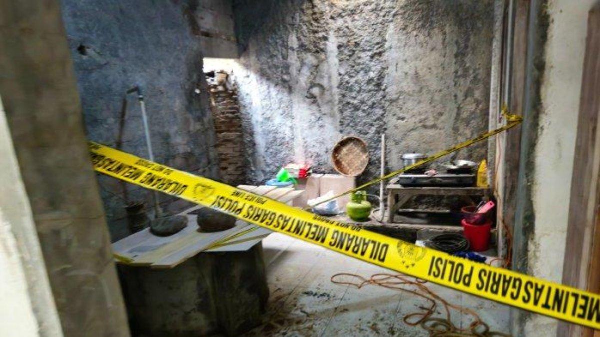 Lokasi kecelakaan tiga anggota keluarga yang tercebur sumur di Dusun Jlaparan, Bandongan, Magelang.