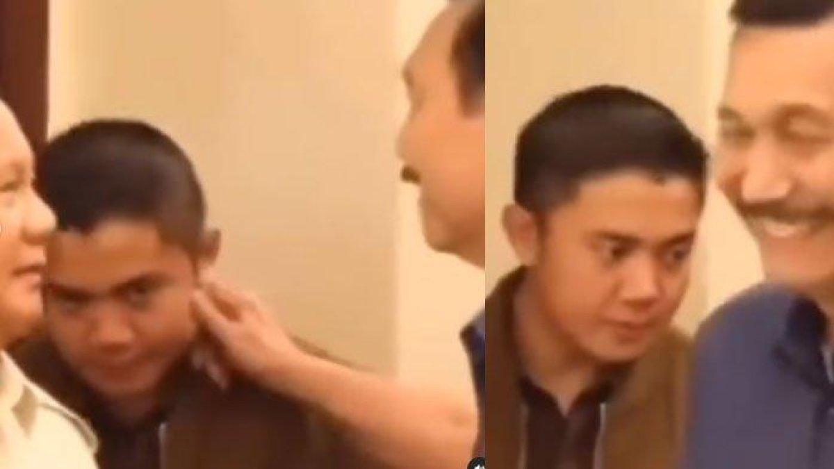 Luhut Binsar Pandjaitan cubit pipi Mayor Teddy