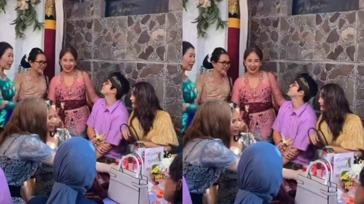 Luna Maya dan Maxime Bouttier tampak ramah kepada tamu undangan yang lain.