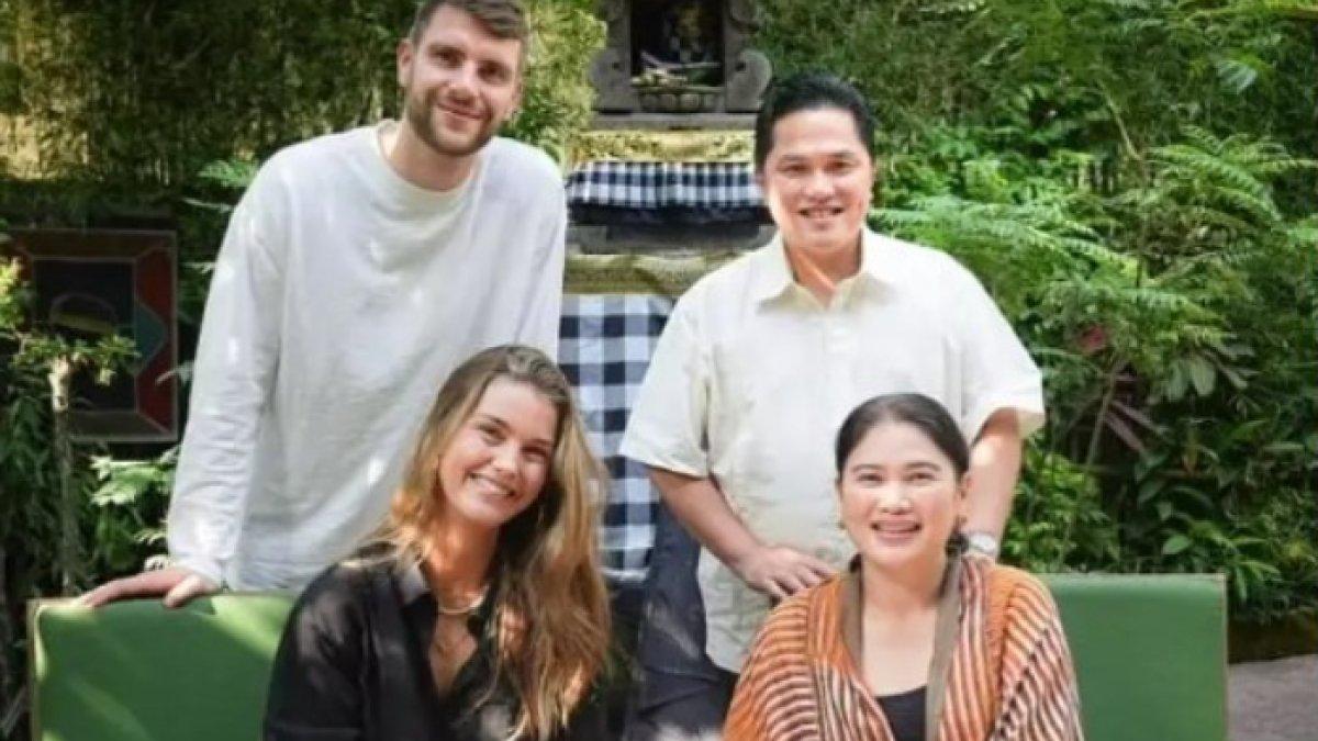 Maarten Paes dan Luna Bijl bertemu Erick Thohir saat di Bali