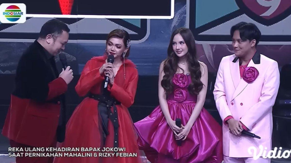 Mahalini dan Rizky sempat diminta mereka ulang momen pernikahan.