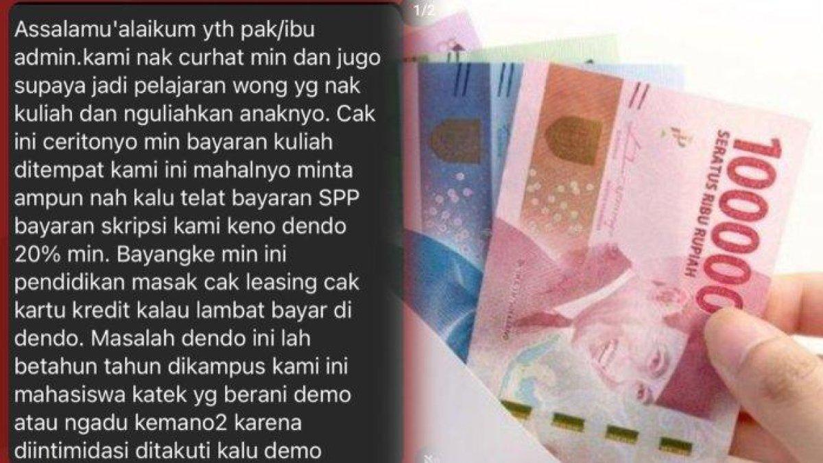 Mahasiswa di Palembang curhat telat bayar skripsi didenda hingga 20 persen